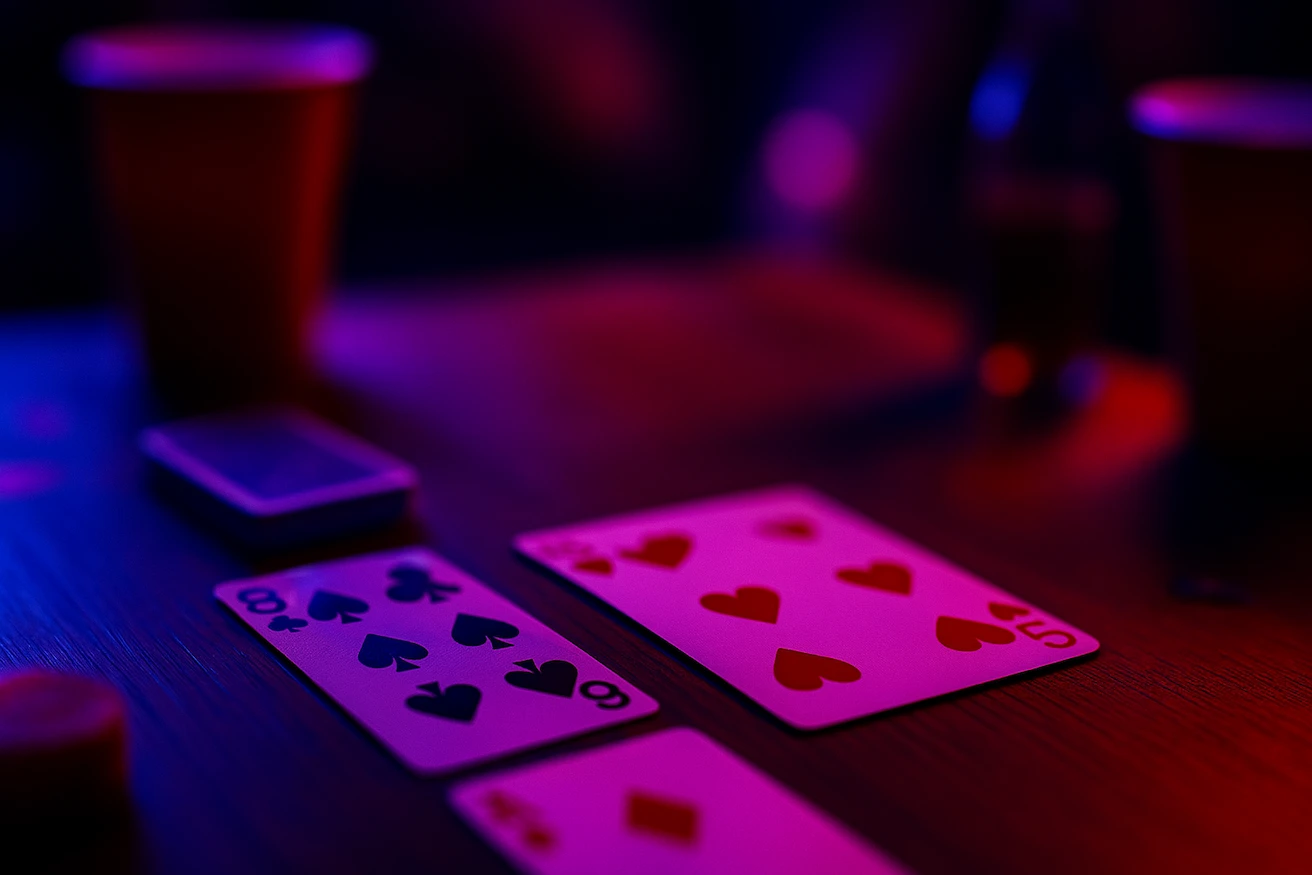Grupo de amigos jugando Rojo o Negro