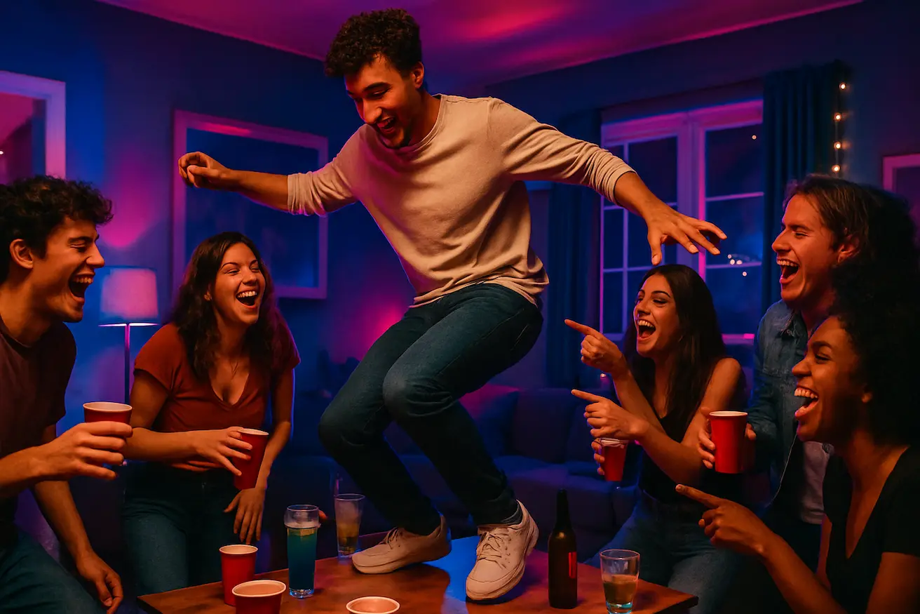 Friends playing Truth or Dare game