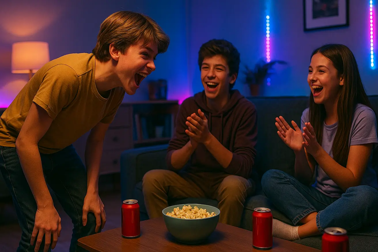 Friends playing Truth or Dare for Teens game