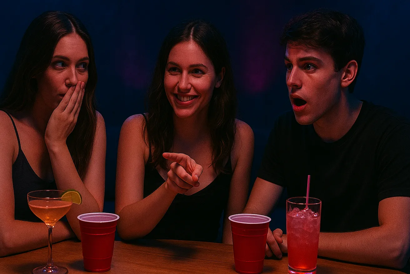 Friends playing the hot Would You Rather game