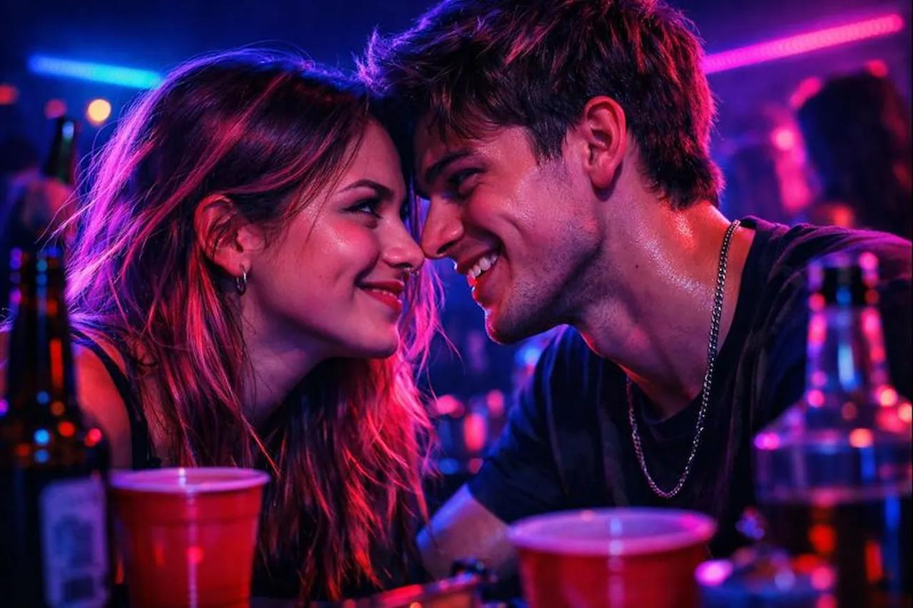 Couple jouant au jeu Action ou Vérité