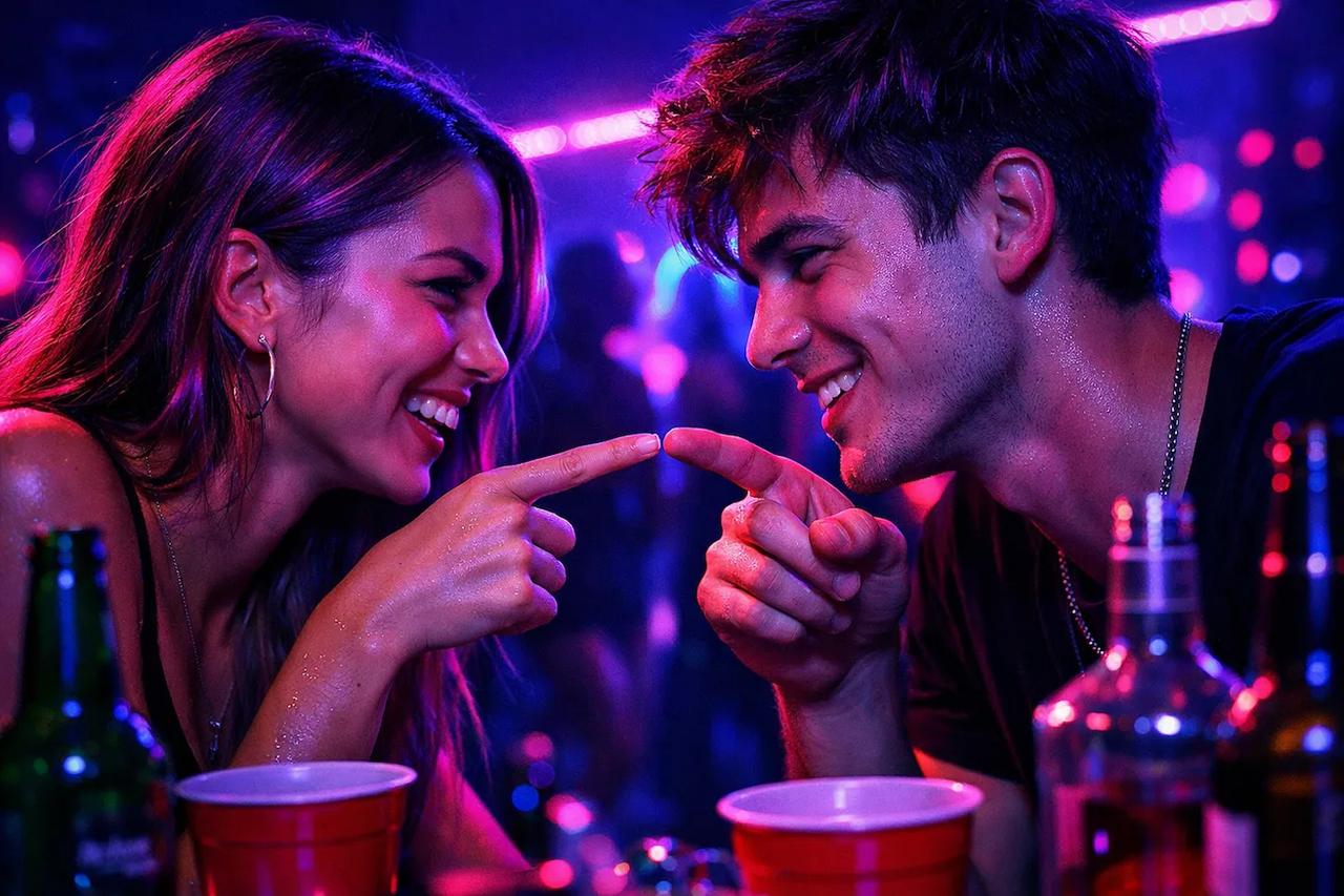 Couple jouant au jeu Qui pourrait