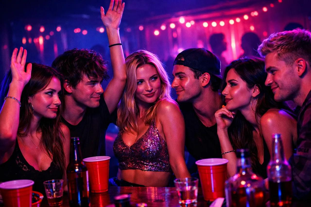 Amis jouant au jeu Tu Préfères hot