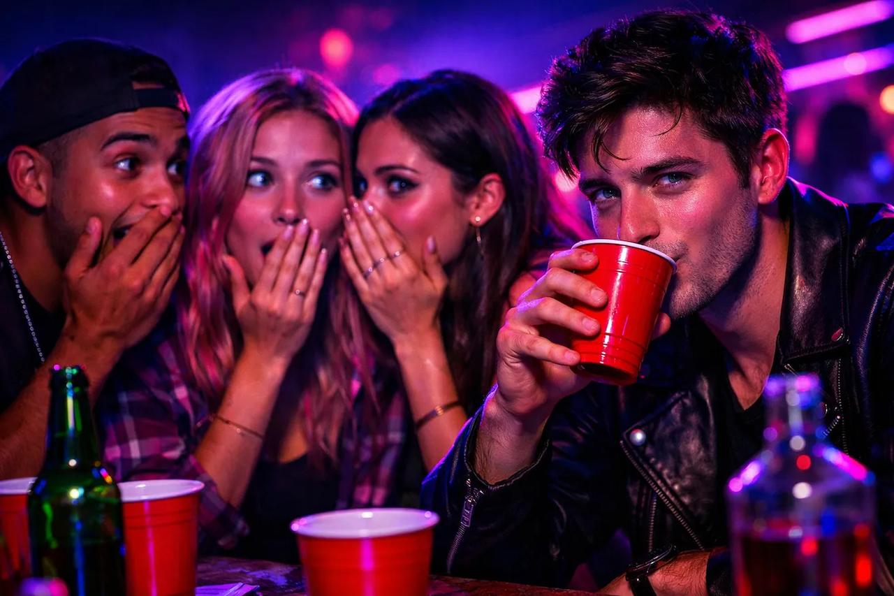 Amis jouant au jeu Je n'ai Jamais avec de l'alcool