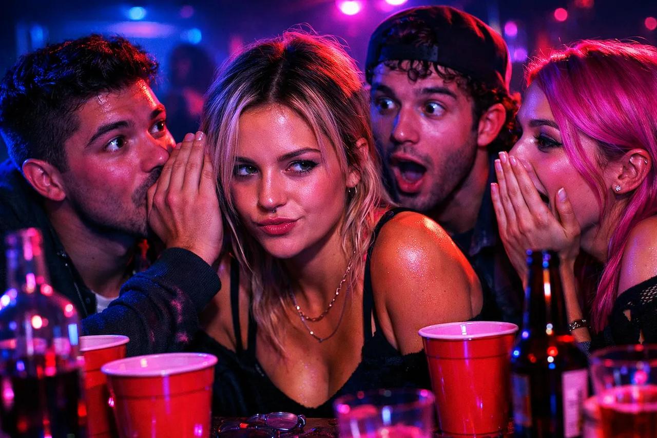 Amis jouant au jeu Action ou Vérité Croustillant