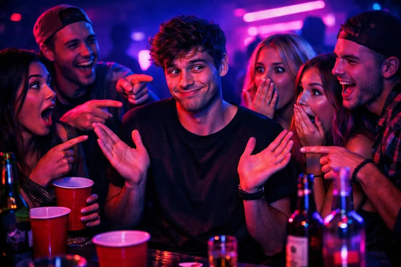 Amis jouant au jeu Qui pourrait