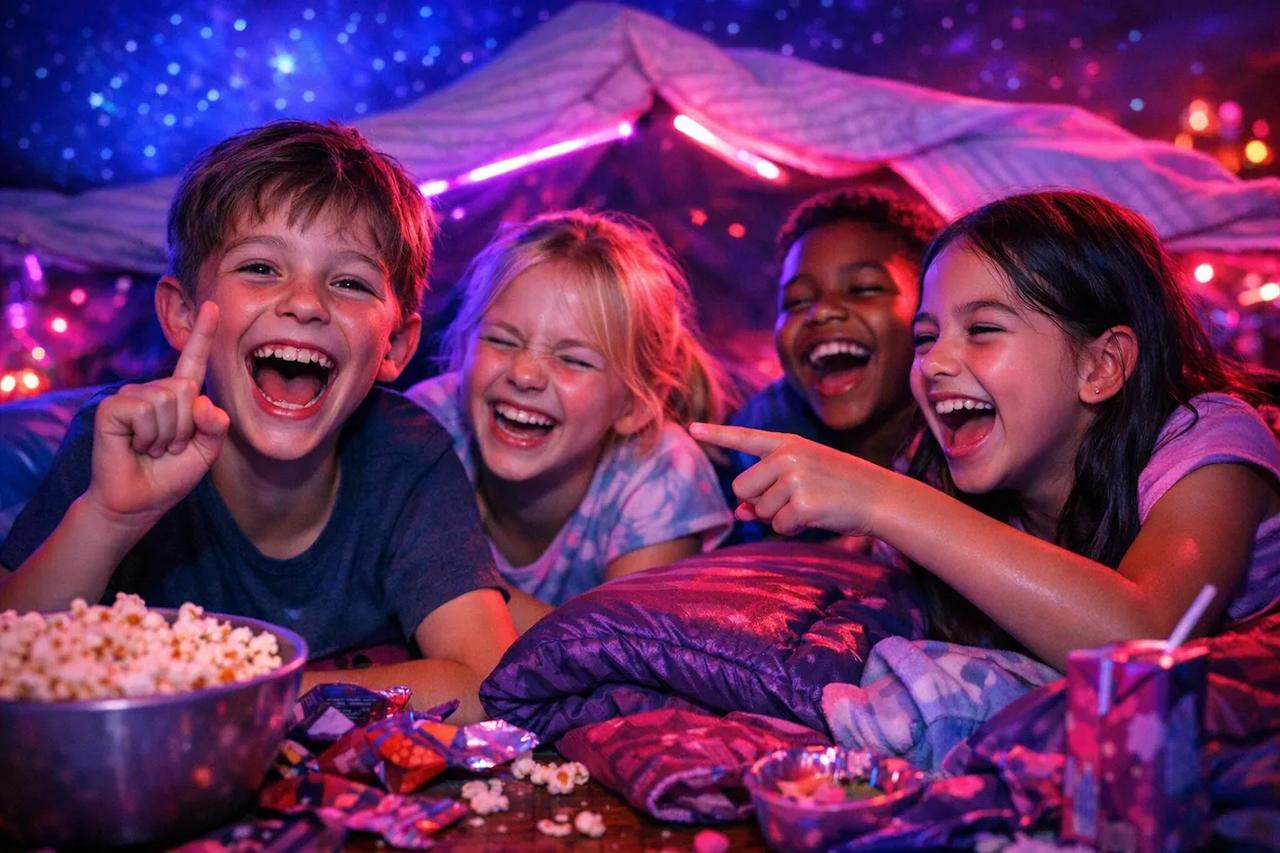 Enfants jouant au jeu Baisse un doigt si