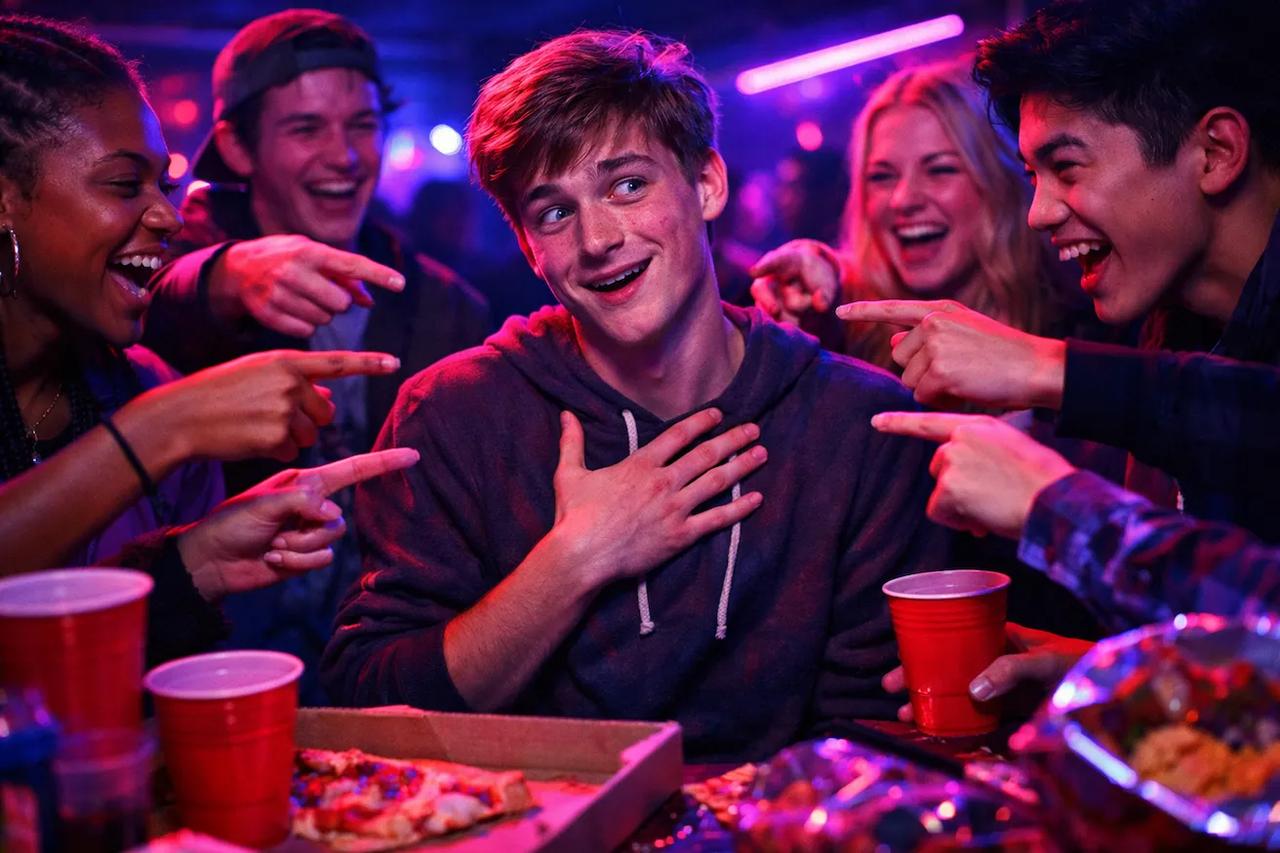 Amis adolescents jouant au jeu Qui pourrait