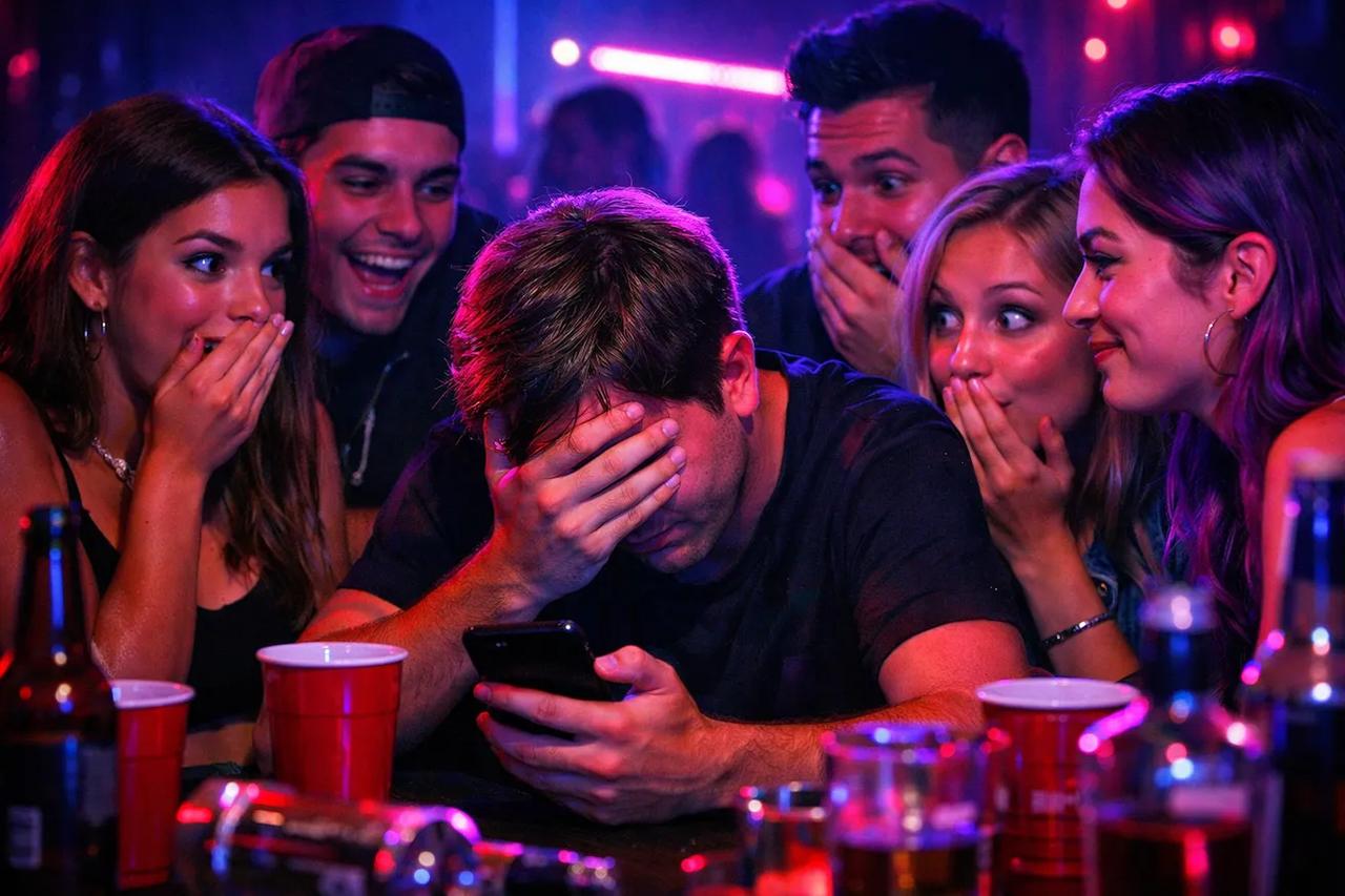 Amis jouant au jeu Action ou Vérité inconfortable