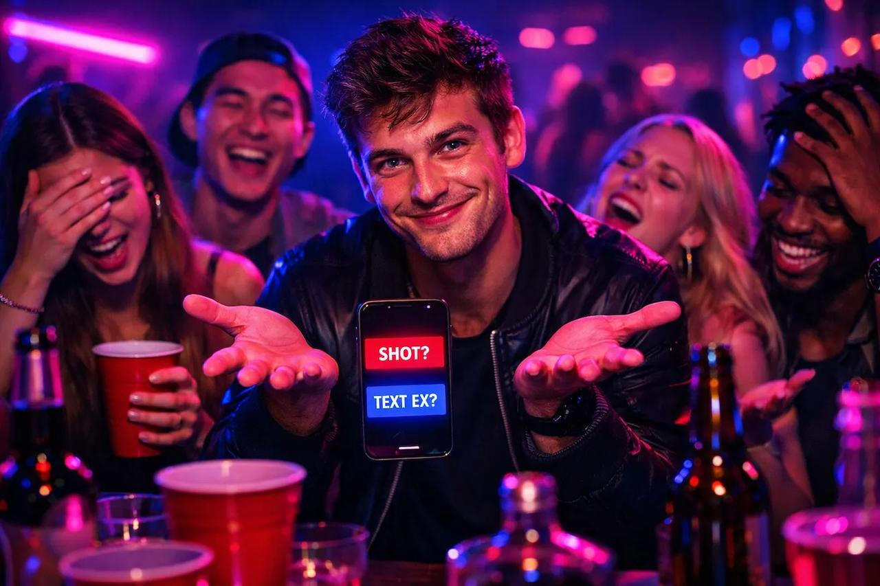 Amis jouant au jeu Tu Préfères